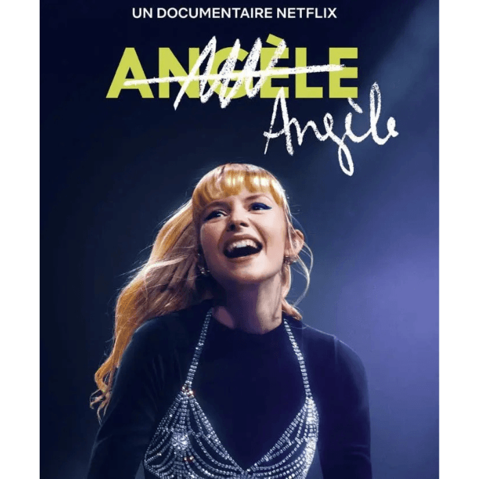 Affiche du documentaire Netflix consacré à la chanteuse Angèle.
