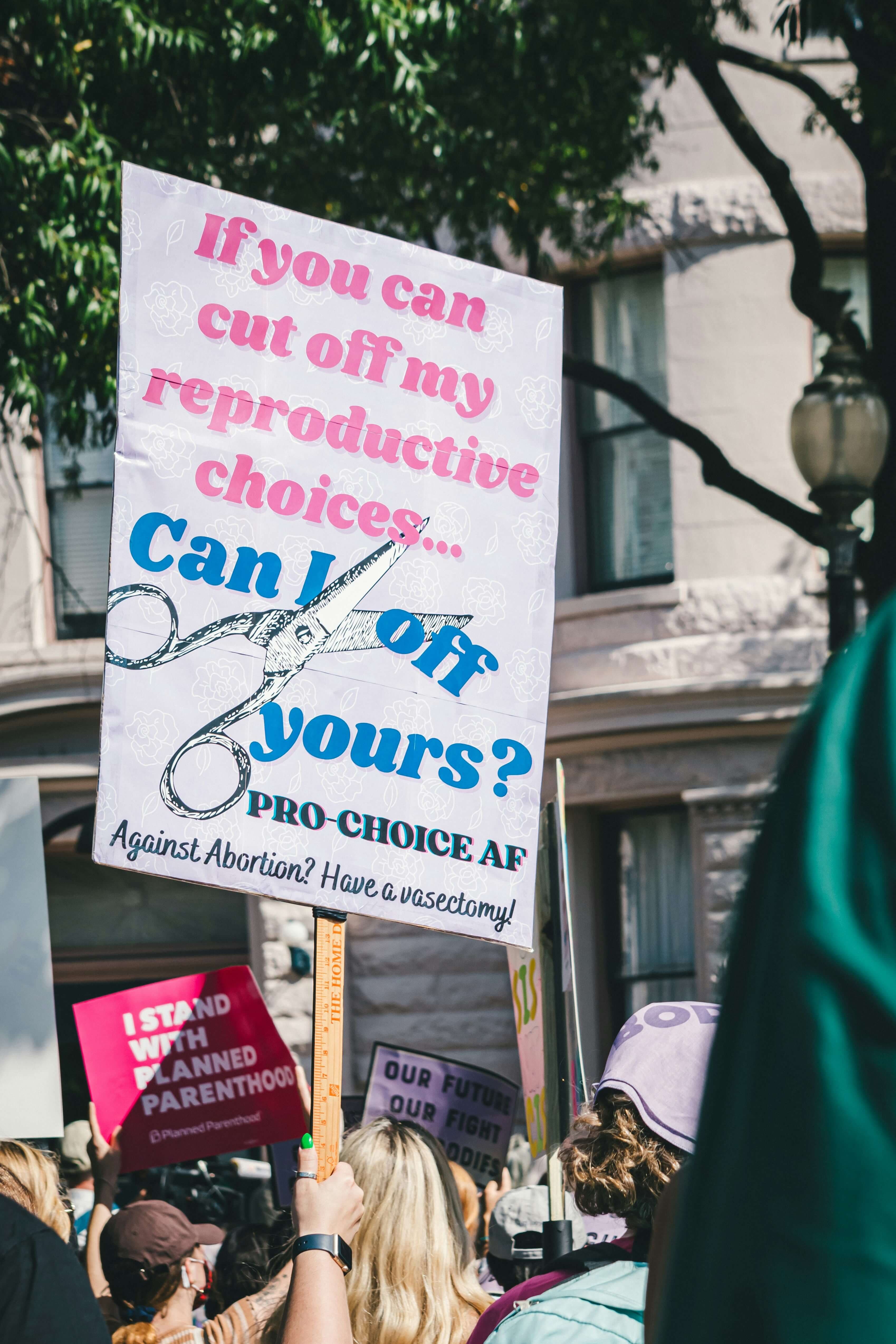 manifestation en faveur du droit à l'avortement